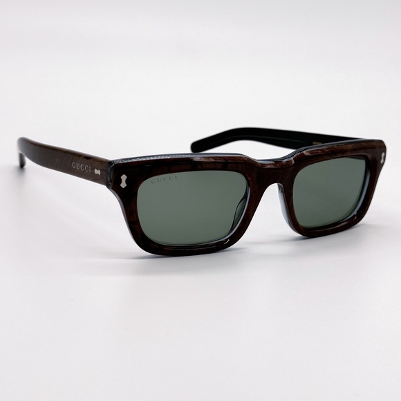 NEW GUCCI GG1524S 003 SQUARE BROWN BLUE UNISEX SUNGLASSES GUCCI - Picture 7 of 13